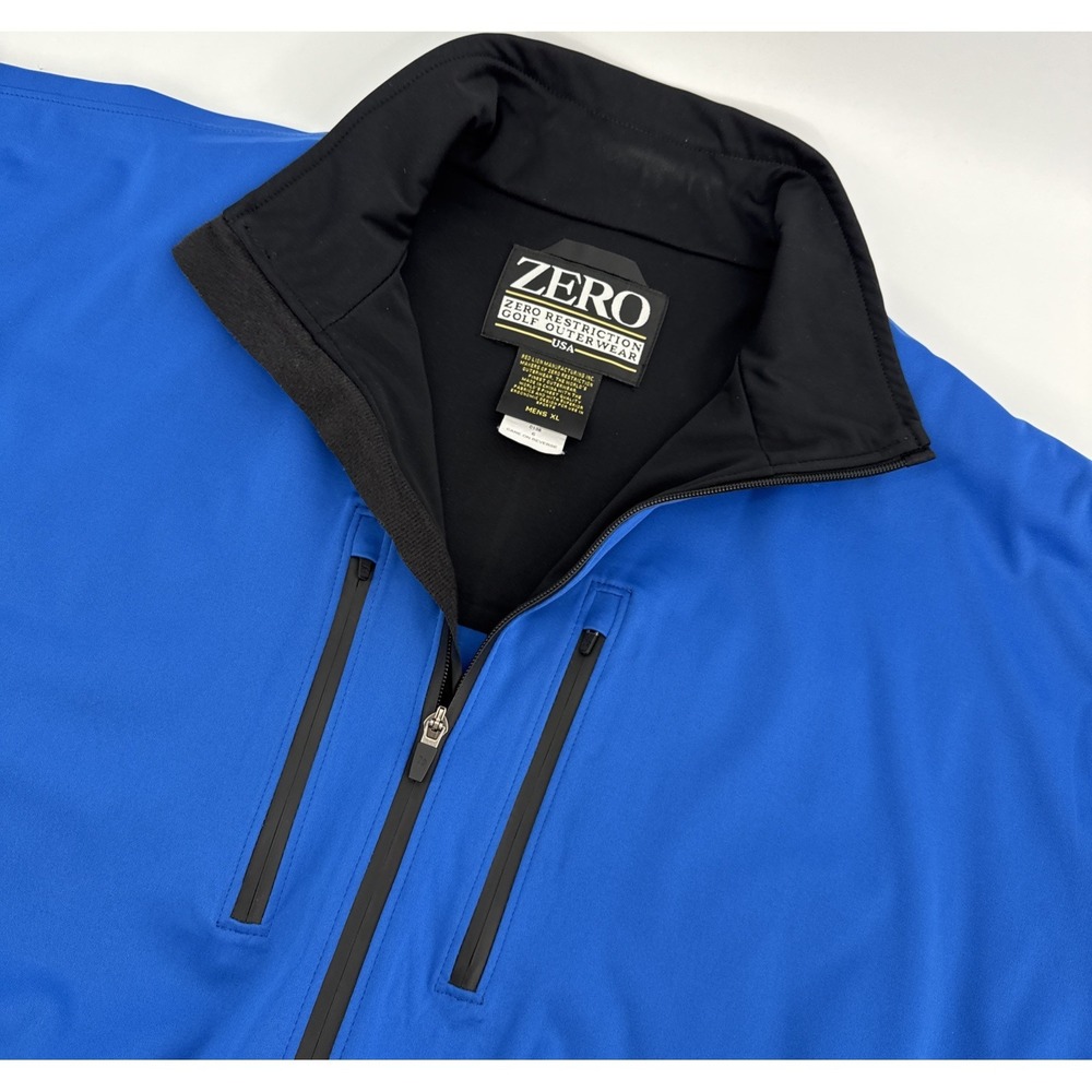 Zero Restriction Golf Jacket Men's XL Blue Full Zip Wind Water Resistant